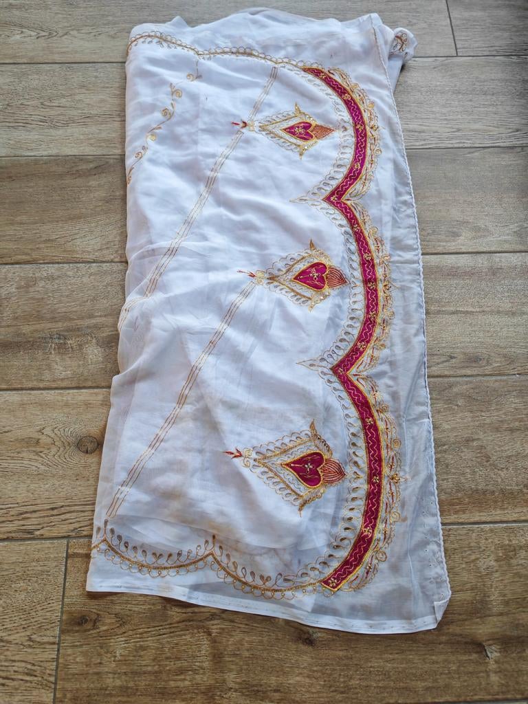 Sari bollywood Indiase stof, Ophalen of Verzenden, Zo goed als nieuw, 100 cm of meer, Deken