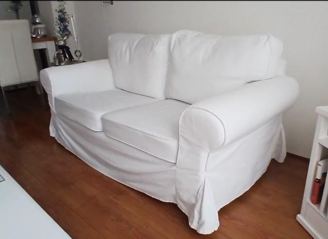 Ikea Ektorp hoes voor 2-zits bank wit, Huis en Inrichting, Banken | Sofa's en Chaises Longues, Ophalen, 75 tot 100 cm, Tweepersoons