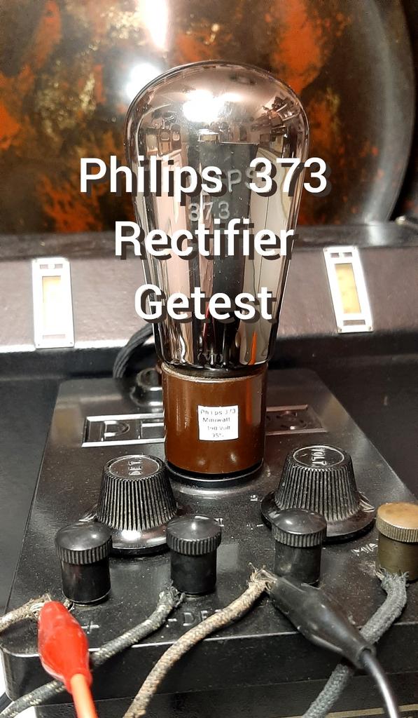 Philips 373 Miniwatt gelijkrichter~buis getest, Antiek en Kunst, Ophalen of Verzenden
