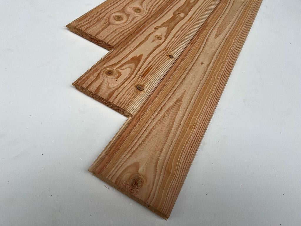 Douglas Kraal, Sponning, Rhombus en blokhutdelen, Minder dan 25 mm, Nieuw, Plank, 300 cm of meer