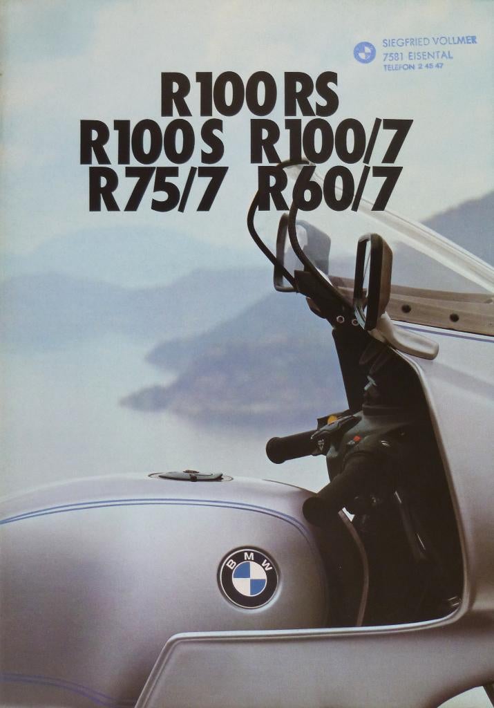 Folder BMW R100RS/ R100S/ R100/7/ R75/7/ R60/7 02/ 1976, Motoren, Ophalen of Verzenden, BMW