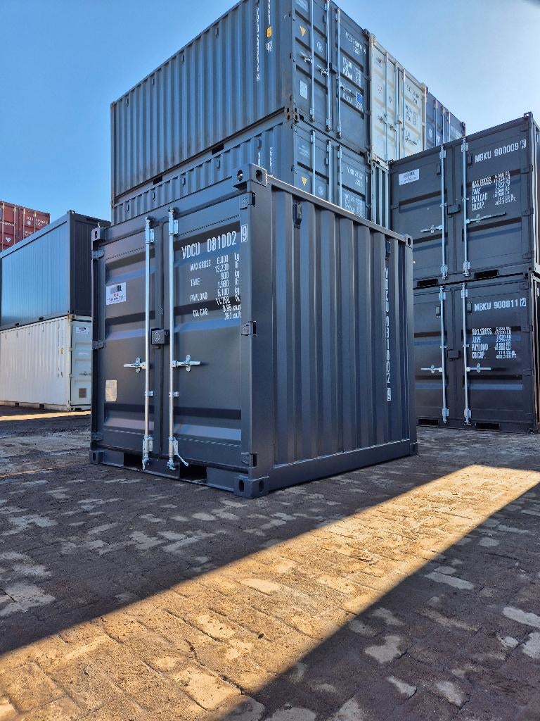 8ft zeecontainer nieuw, Antraciet RAL 7016, Ophalen of Verzenden