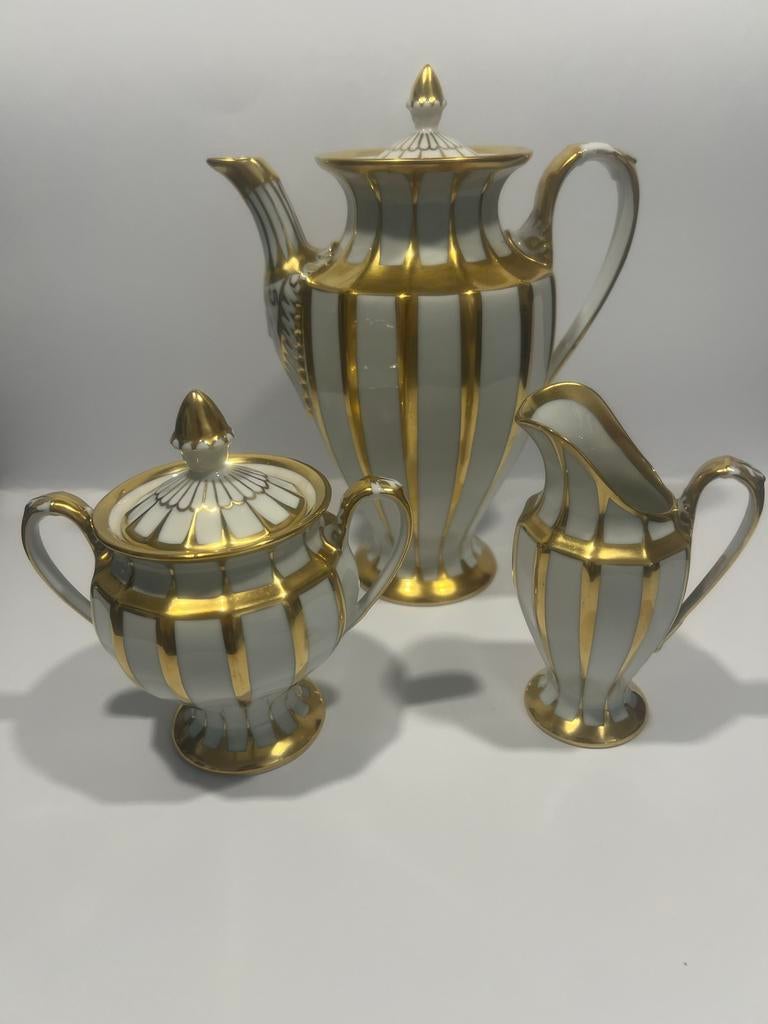 Regal German Furstenberg Grecque Athena koffieservies, Antiek en Kunst, Antiek | Porselein, Ophalen of Verzenden