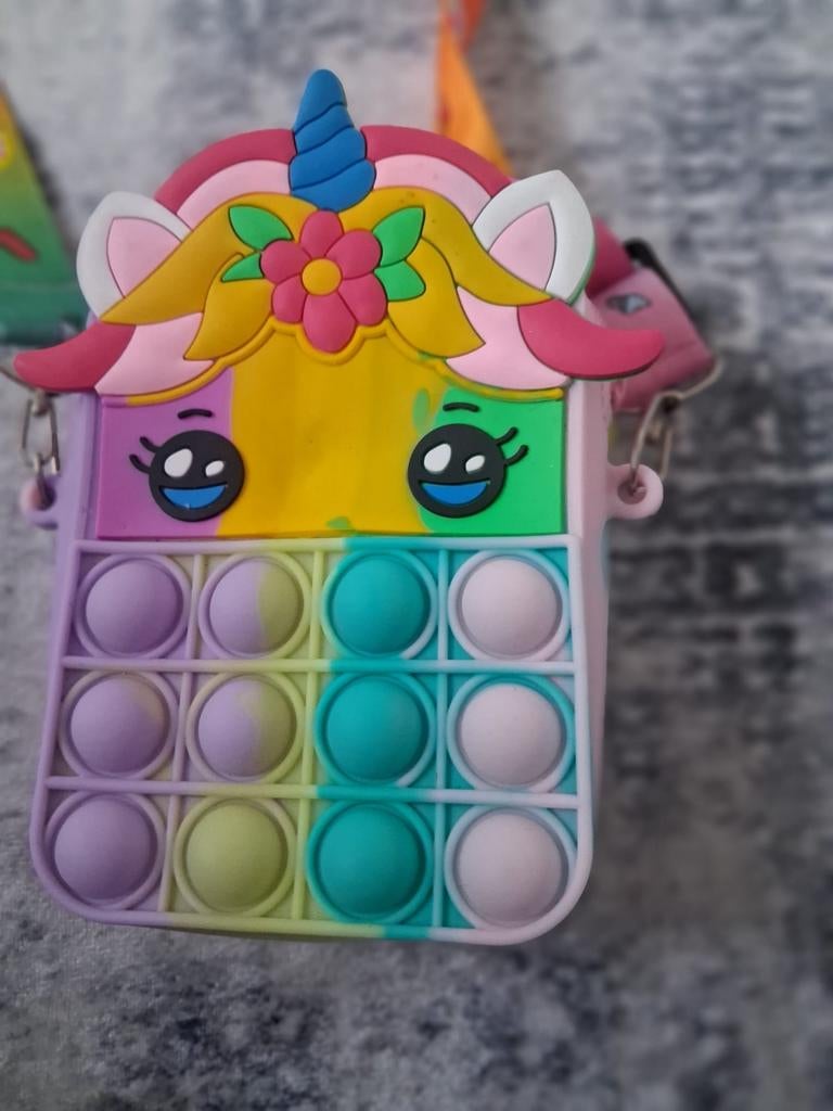 Unicorn Pop It Tasje - Regenboog Fidget Toy Schoudertas, Kinderen en Baby's, Speelgoed | Overig, Ophalen of Verzenden, Nieuw, Meisje
