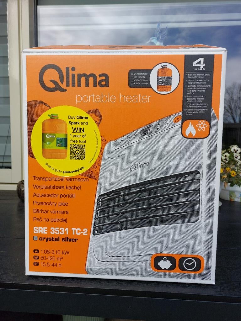 Qlima petroleumkachel 3000W - Z.G.A.N. met garantie!, Huis en Inrichting, Kachels, Ophalen, Zo goed als nieuw, Overige brandstoffen