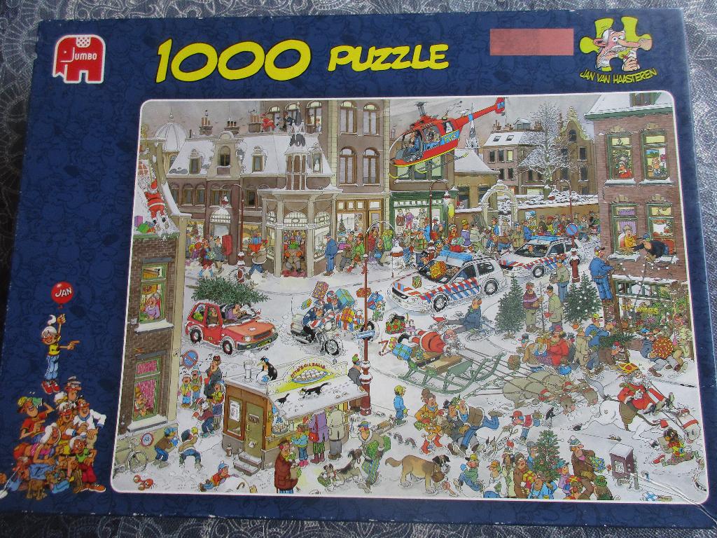 legpuzzel Jan van Haasteren - Kerstmis /1000 stukjes, Ophalen of Verzenden, 500 t/m 1500 stukjes, Gebruikt, Legpuzzel