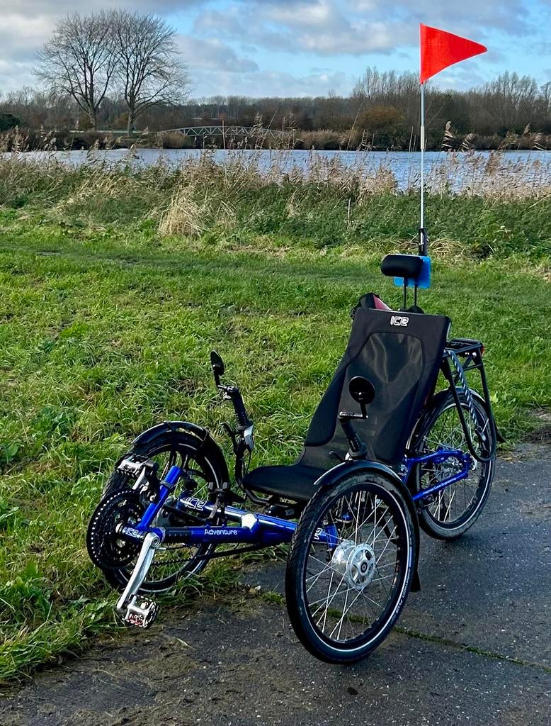 Mooie blauwe Ice Adventure ligfiets Trike, Ophalen of Verzenden, Gebruikt, Onderstuur, Overige merken