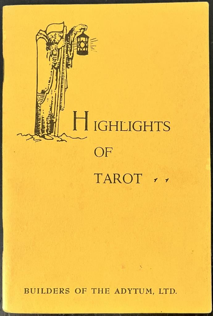 Highlights of Tarot, Achtergrond en Informatie, Tarot of Kaarten leggen, Paul Foster Case, Ophalen of Verzenden
