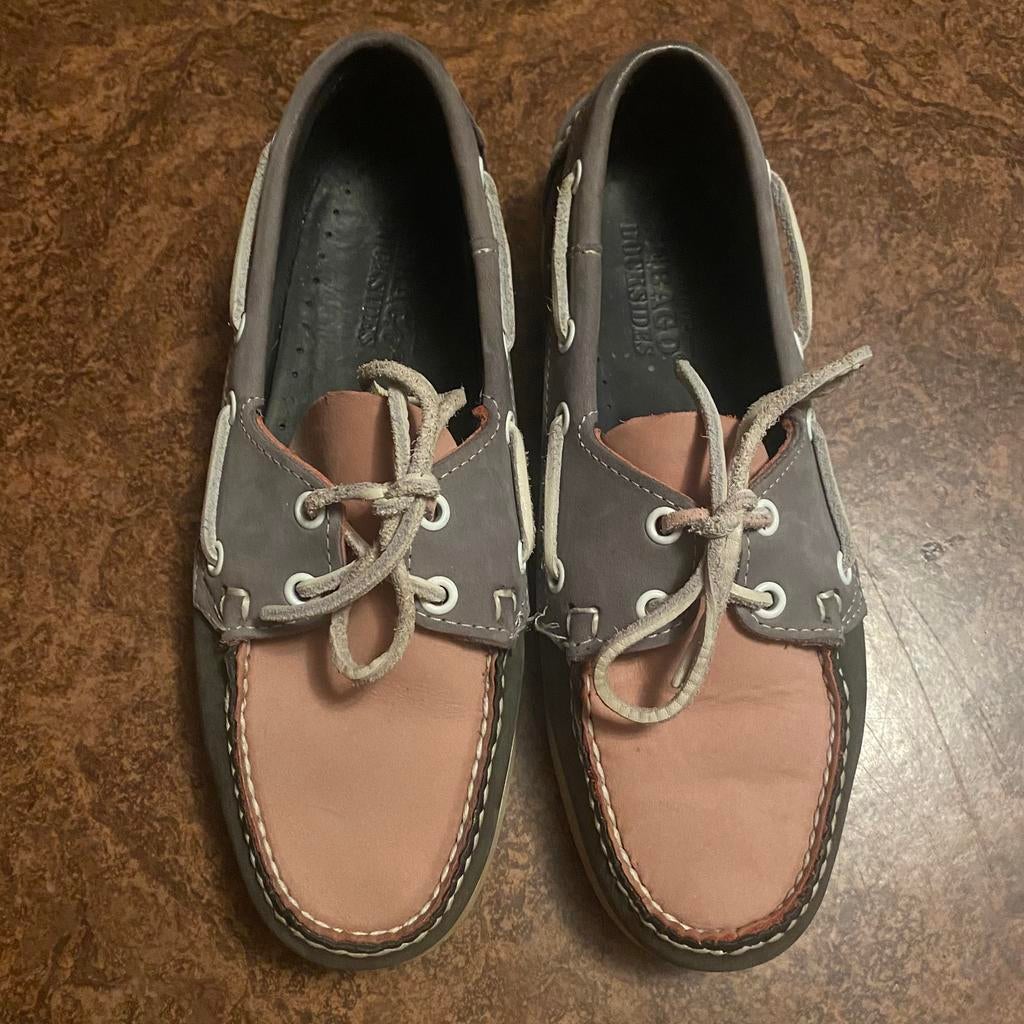 SEBAGO DOCKSIDES LEDEREN BOOT SCHOENEN 38, Ophalen of Verzenden, Espadrilles of Moccasins, Roze, Gedragen