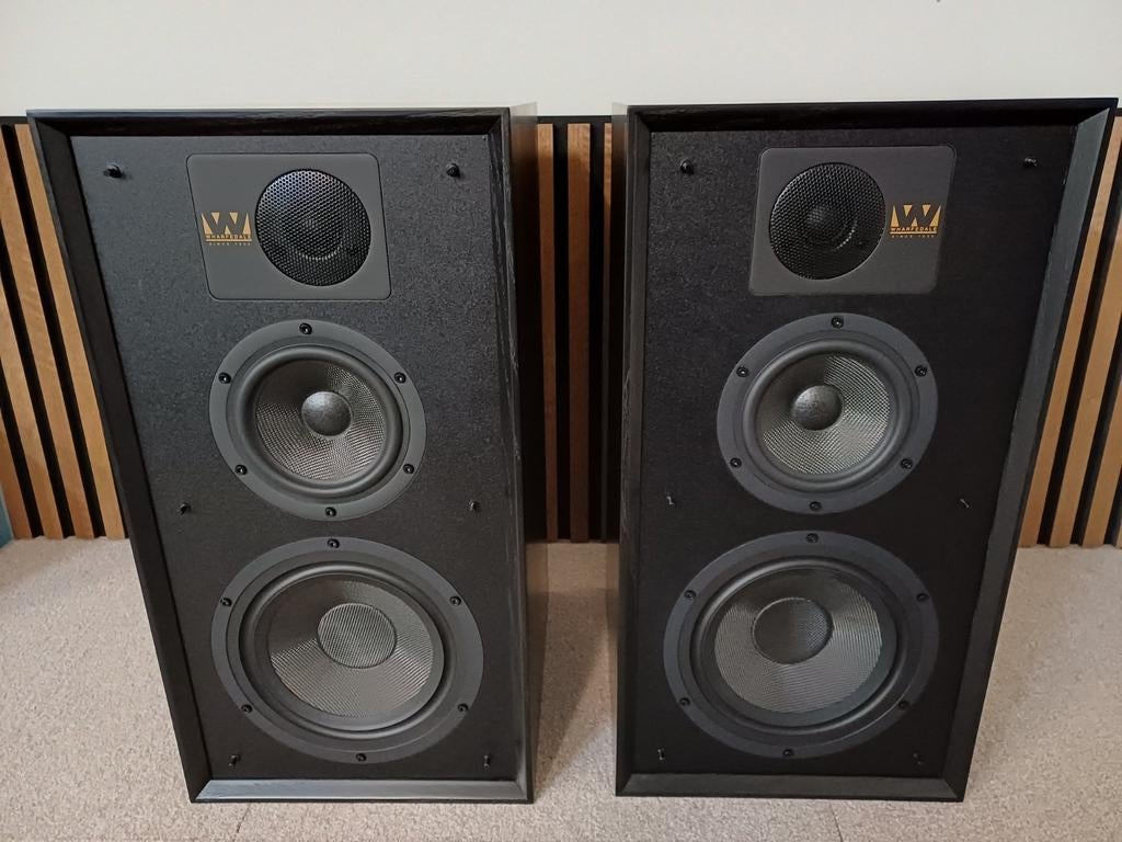 Wharfedale Linton Heritage 85th Jubileum Luidsprekers, Audio, Tv en Foto, Luidsprekers, Zo goed als nieuw, Front, Rear of Stereo speakers