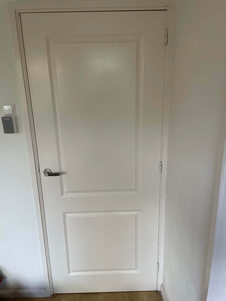 6 binnendeuren, wit, goede staat, Doe-het-zelf en Verbouw, Deuren en Horren, Ophalen, Gebruikt, 80 tot 100 cm, Binnendeur