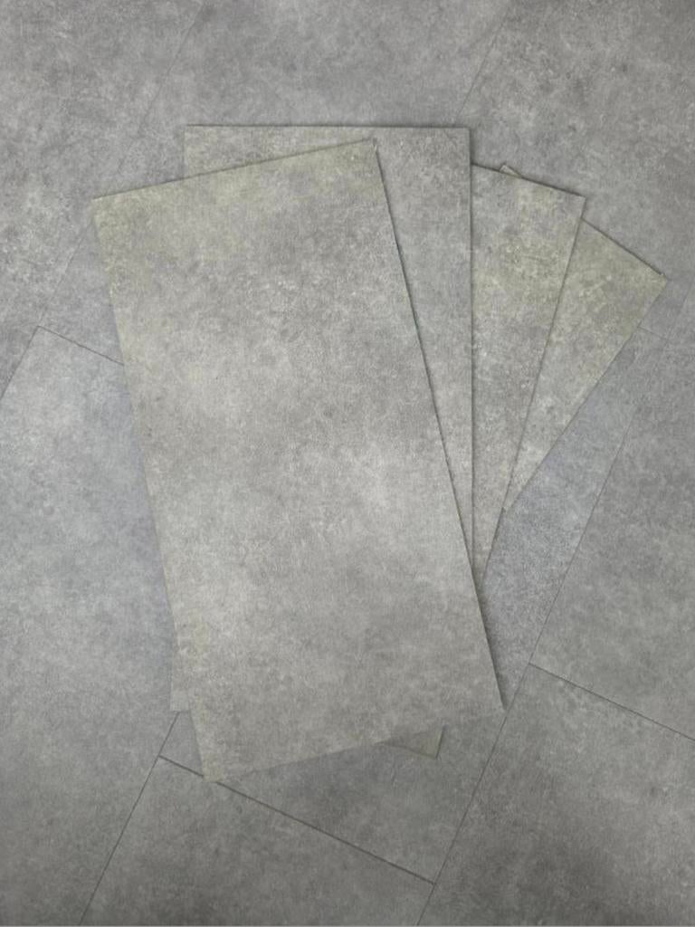 Vinyl Plaktegels ~ Beton Look, Ophalen, Gebruikt, Minder dan 20 cm, 10 m² of meer