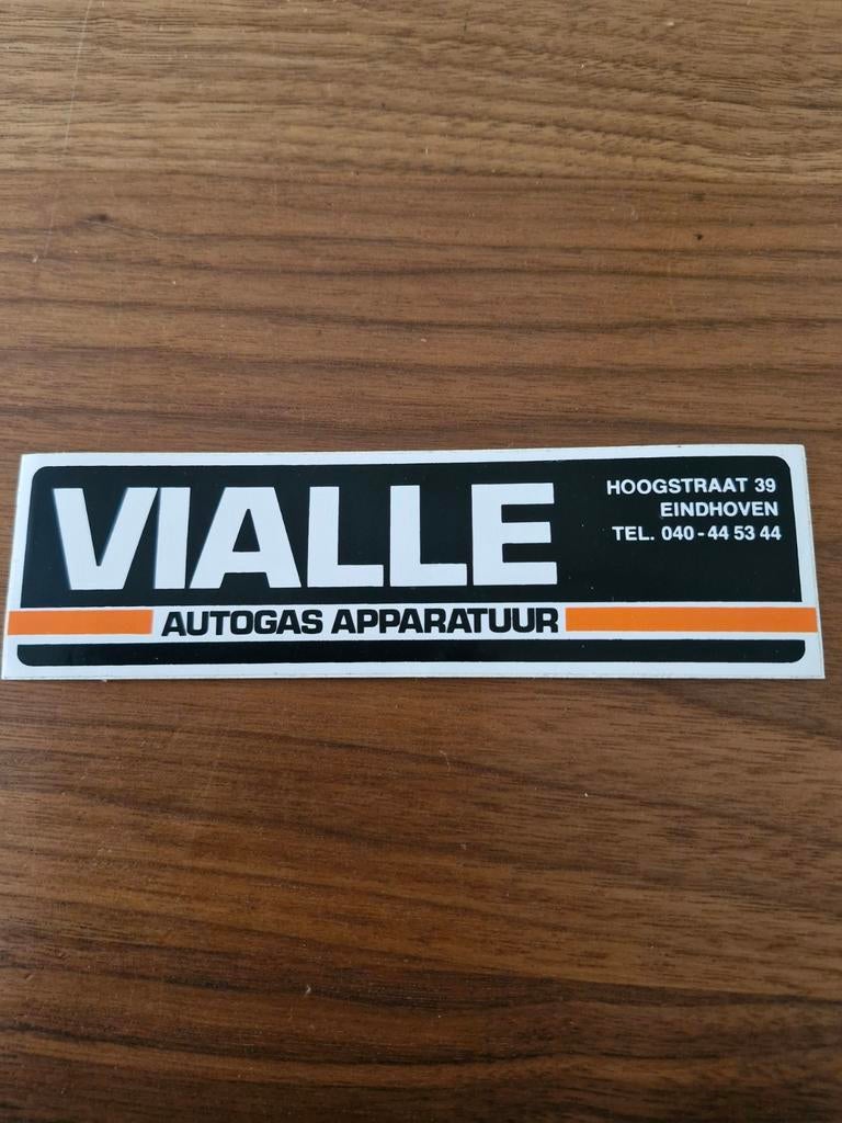 6301 Vialle Autogas Apparatuur Sticker - Vintage, Ophalen of Verzenden