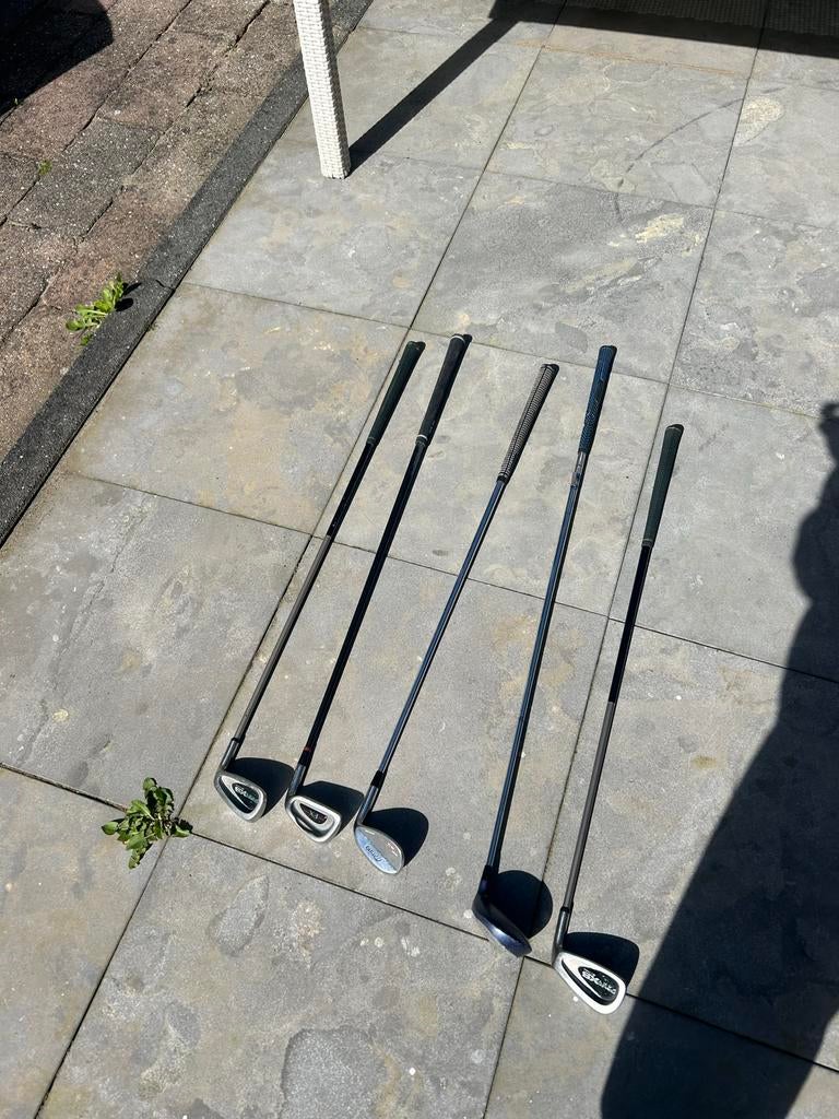 Diverse golfclubs: 5 ijzers en 1 driver, Ophalen, Gebruikt, Set, Overige merken
