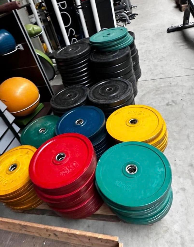 Te koop , Veel Verschillende Olympische Gewichten ( 50 mm ), Ophalen, Gebruikt, Halterschijven