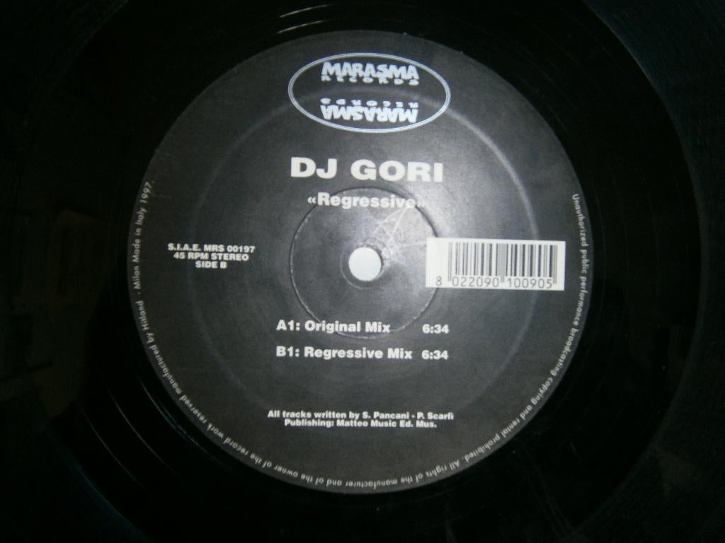 DJ Gori – Regressive. 1997. Techno, House, Techno Trance, Ophalen, Gebruikt, 12 inch, Techno of Trance