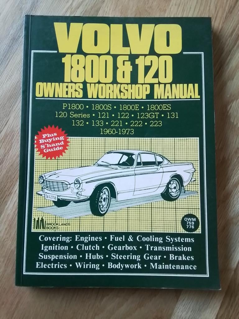 Volvo 1800&120 workshop manual, Ophalen of Verzenden