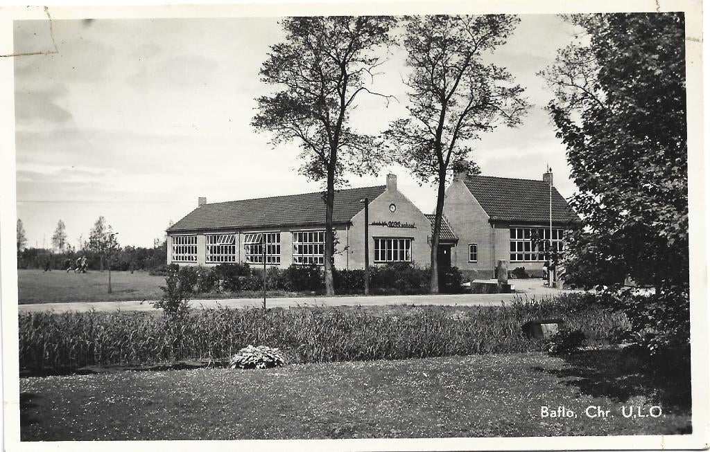 Baflo;  Chr.  U.L.O, Verzenden, 1940 tot 1960, Gelopen, Groningen