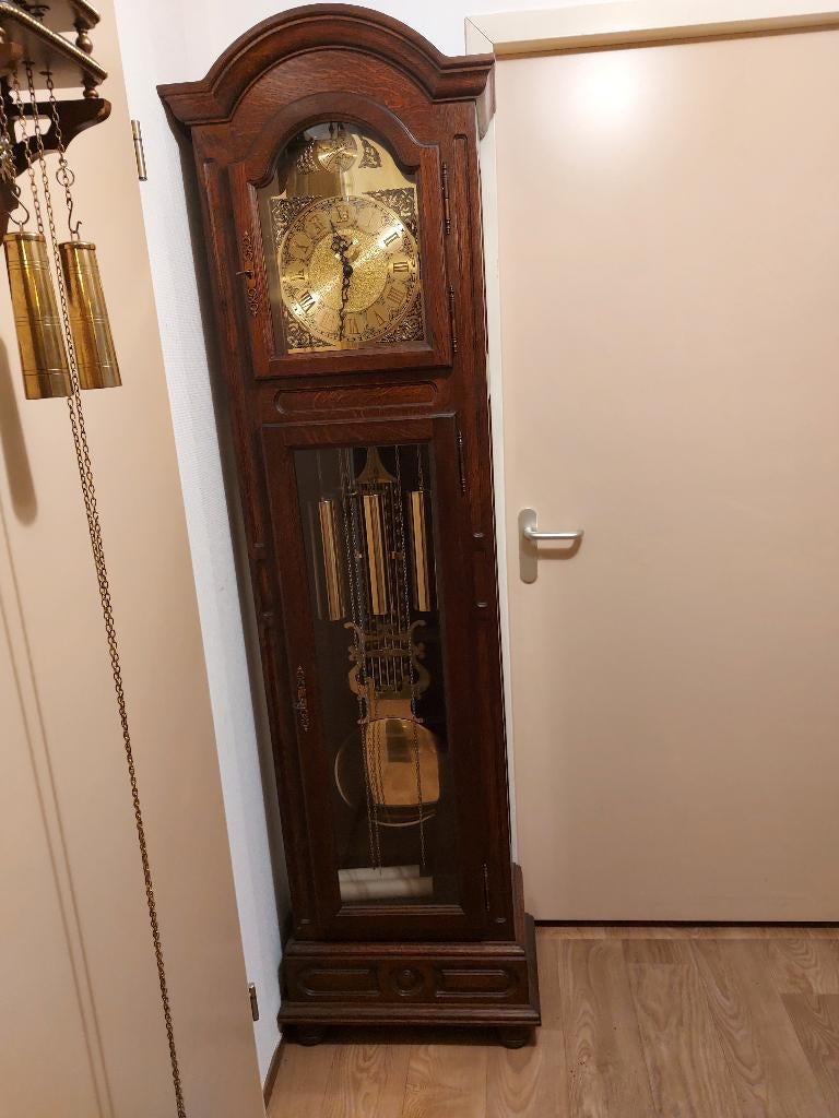 staande klok exclusief model massief eikenkast, Antiek en Kunst, Antiek | Klokken, Ophalen