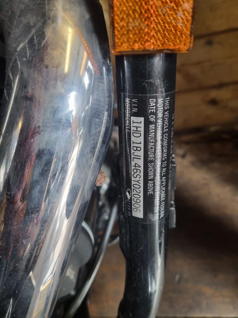 Nedl kenteken met origineel softail frame 1995, Ophalen, Gebruikt