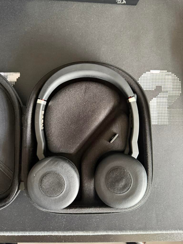 Jabra Evolve 75 - Stereo UC, Computers en Software, Headsets, Ophalen, Mute-functie, Zo goed als nieuw, Draadloos