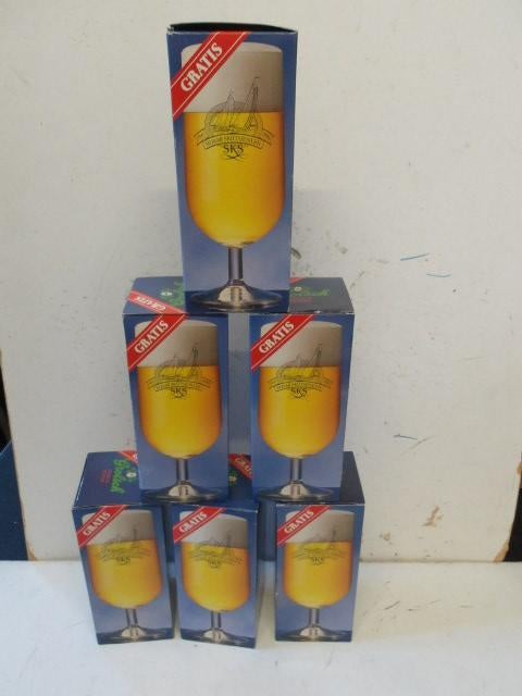 Grolsch glazenset (nr.14)     6 stuks, Verzamelen, Ophalen of Verzenden, Nieuw, Glas of Glazen, Grolsch