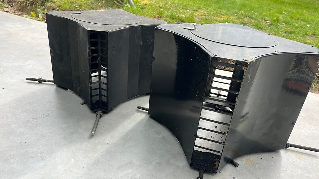 Zwarte schoorsteenkap te koop, Ophalen, Zo goed als nieuw, Afzuiger