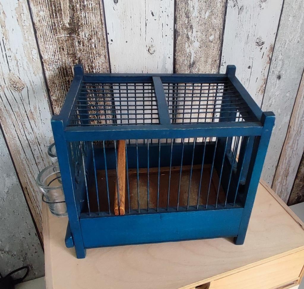 Oud vogel kooitje voor decoratie, Antiek en Kunst, Verzenden