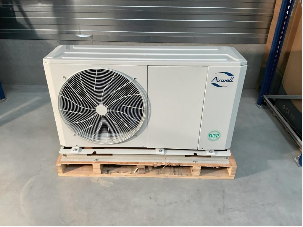 Airwell AW‑WHPMA04‑H91 – Werkende warmtepomp 4,2 kW, Ophalen, Wandairco, 100 m³ of groter, 3 snelheden of meer
