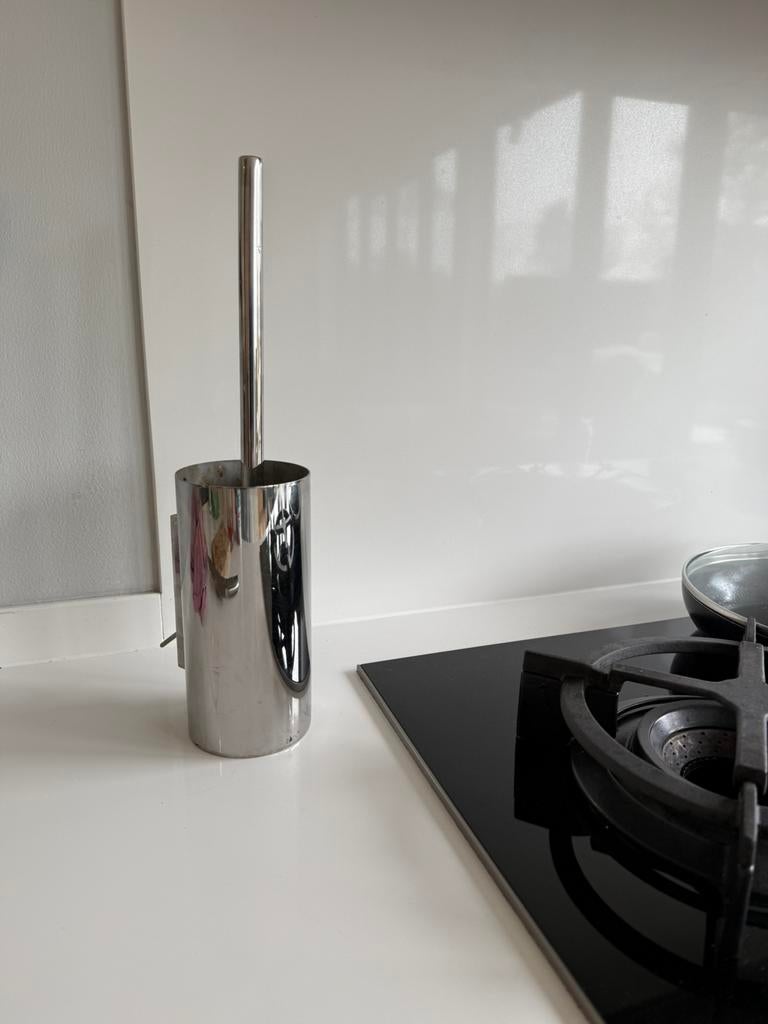 Zack Linea toiletborstel chroom rvs, Ophalen of Verzenden, Gebruikt