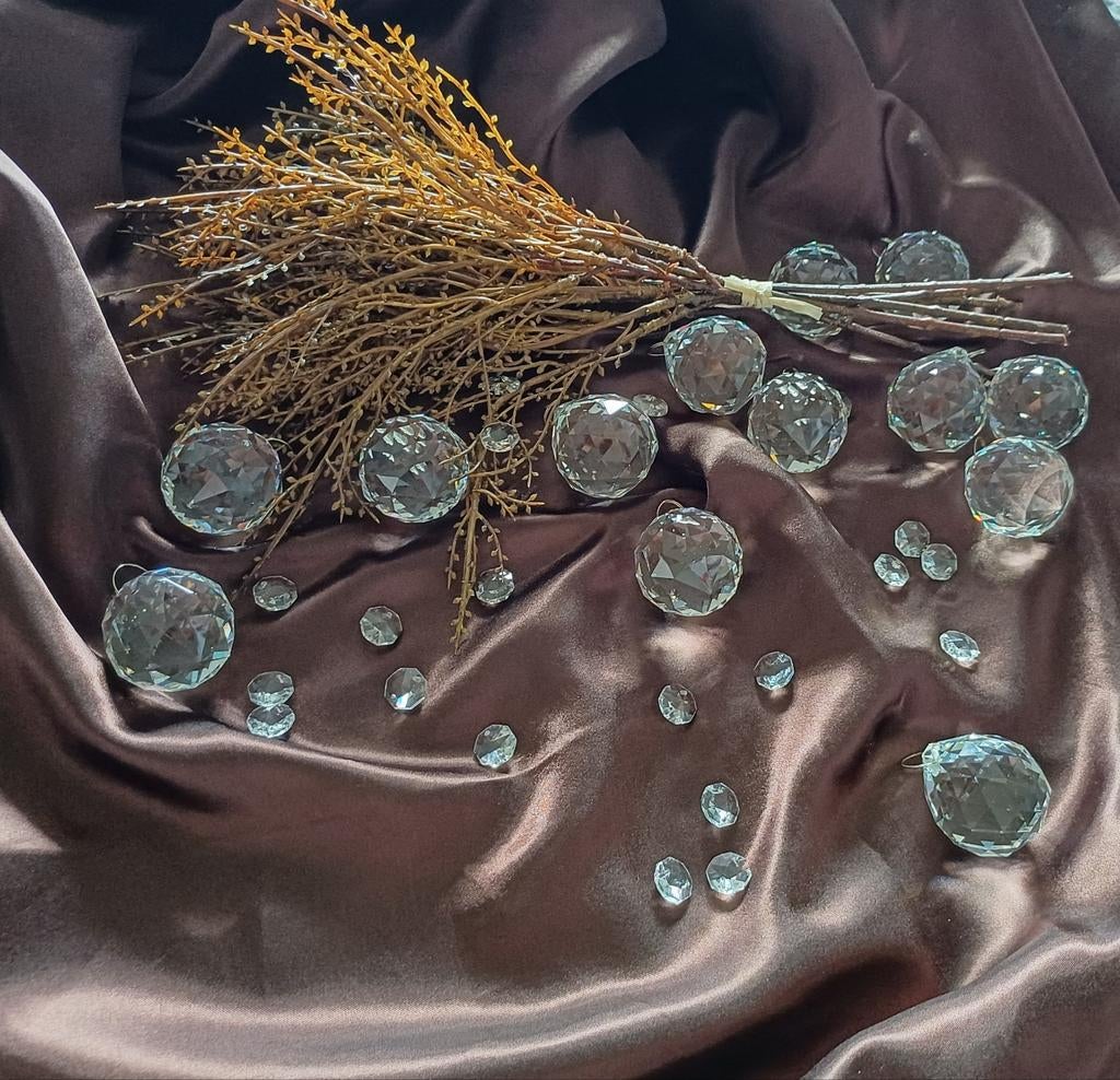 Glazen kristallen bollen en kleine kristallen, Ophalen of Verzenden