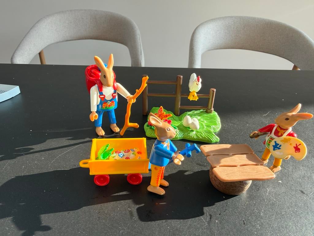 Playmobil Pasen set met paashazen en accessoires, Kinderen en Baby's, Speelgoed | Playmobil, Ophalen of Verzenden, Gebruikt, Complete set