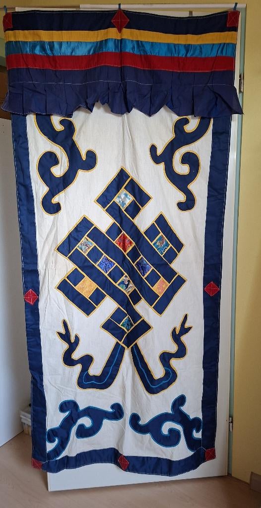 Tibetaans deurkleed., Gebruikt, Tibetaans, 150 tot 200 cm, Rechthoekig