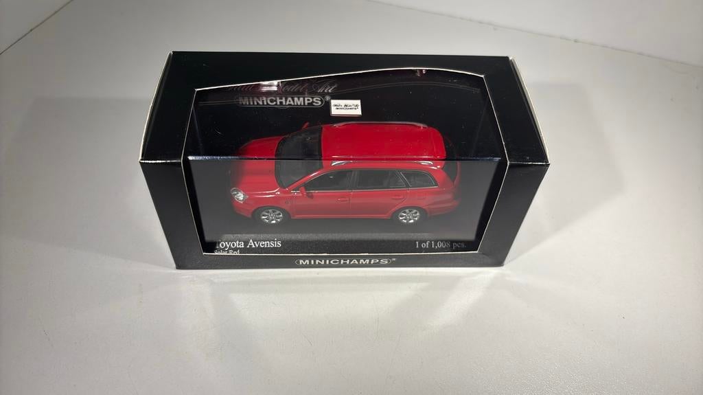 Toyota avensis red minichamps 1.43, Auto, Ophalen of Verzenden, MiniChamps, A