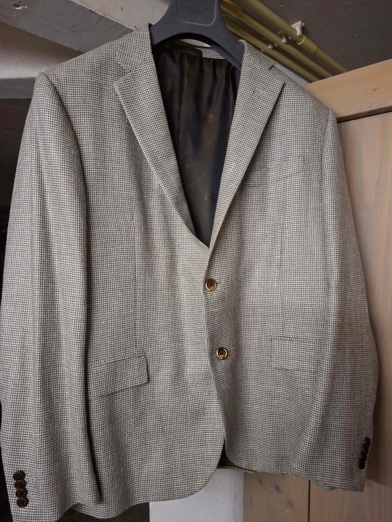 Corneiliani colbert bruin geruit maat 56, Ophalen of Verzenden