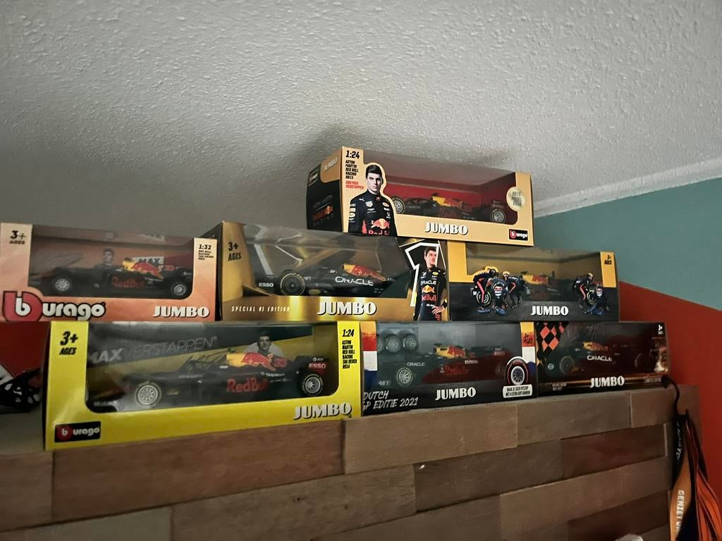 Max Verstappen Jumbo autos, Hobby en Vrije tijd, Modelauto's | 1:24, Zo goed als nieuw, Auto, Overige merken, Ophalen of Verzenden