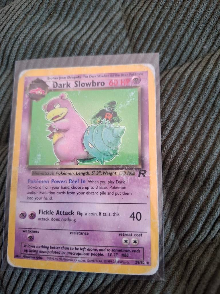Pokémon Dark Slowbro kaart 29/82, Hobby en Vrije tijd, Verzamelkaartspellen | Pokémon, Ophalen of Verzenden