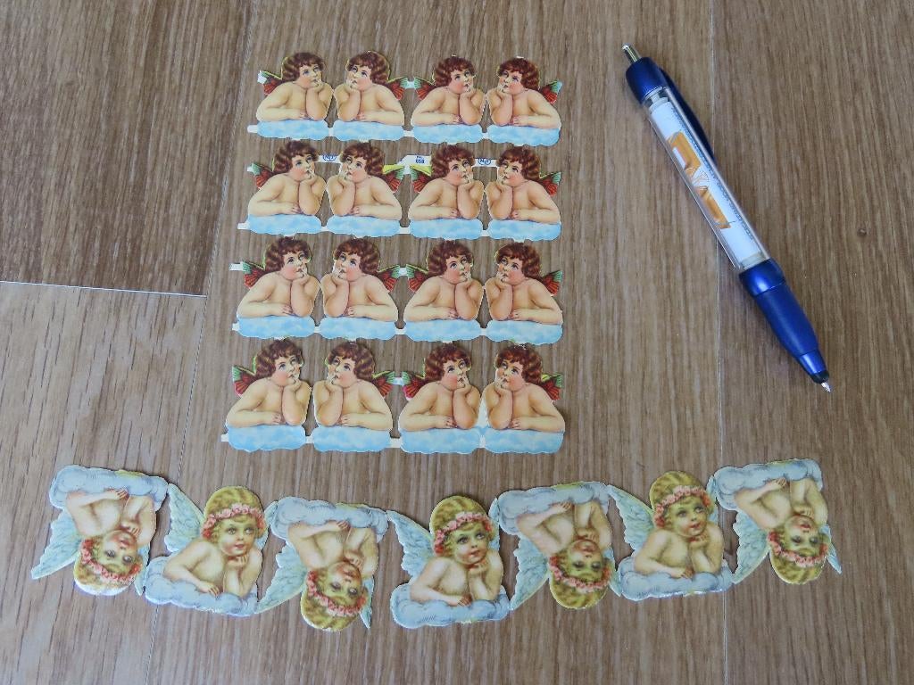 reeks oude poesieplaatjes, poezie plaatjes Engeltjes, Verzenden