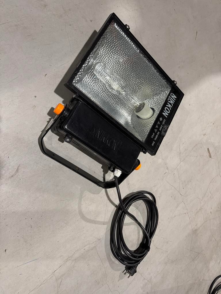 9x Bouwlamp HQI 400 watt IP65 (Nikkon S2000) setprijs, Ophalen, Gebruikt, 200 tot 500 watt, Lamp met armatuur
