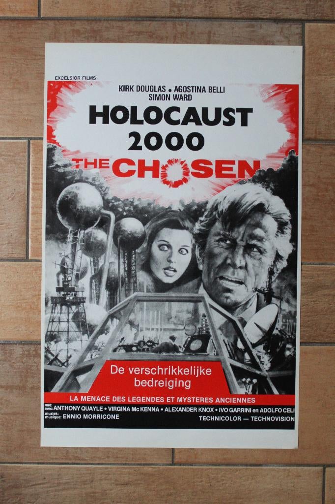 filmaffiche Kirk Douglas Holocaust 2000 1977 filmposter, Rechthoekig Staand, Ophalen of Verzenden, Zo goed als nieuw, A1 t/m A3