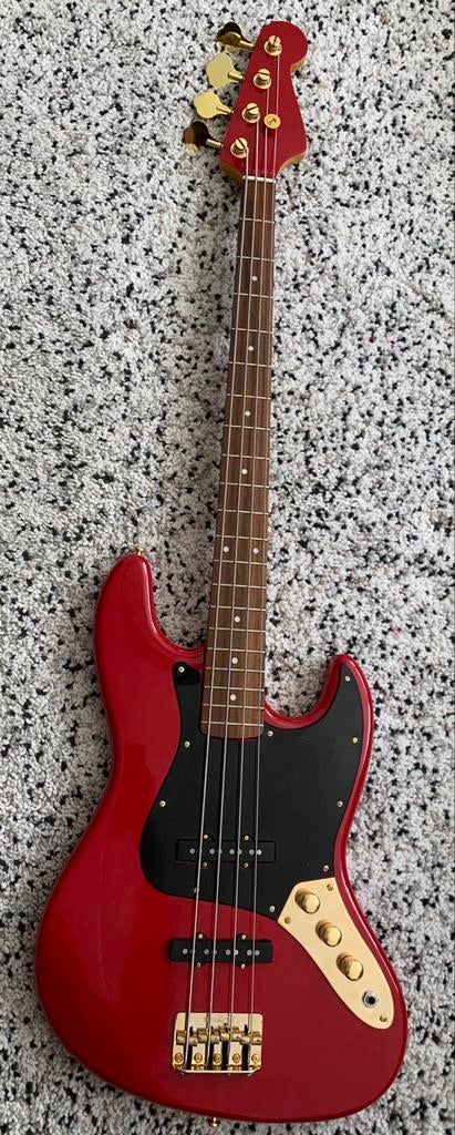 Jazzbass parts-bass met fender pickups, Ophalen, Gebruikt, Elektrisch