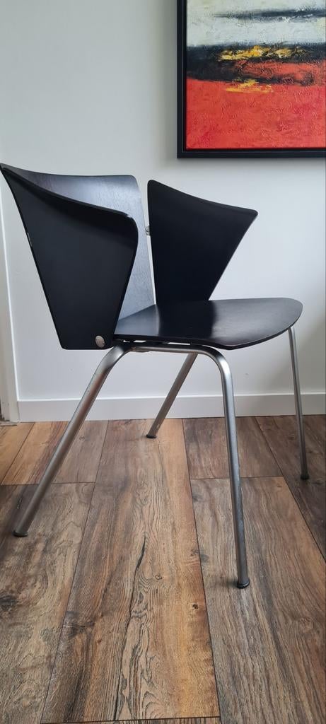 Vico Magistretti stoel voor Fritz Hansen, Huis en Inrichting, Stoelen, Ophalen, Gebruikt, Zwart, Eén