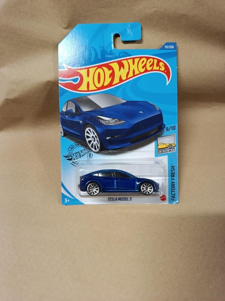 Hotwheels Tesla model 3, Ophalen of Verzenden, Nieuw, Auto