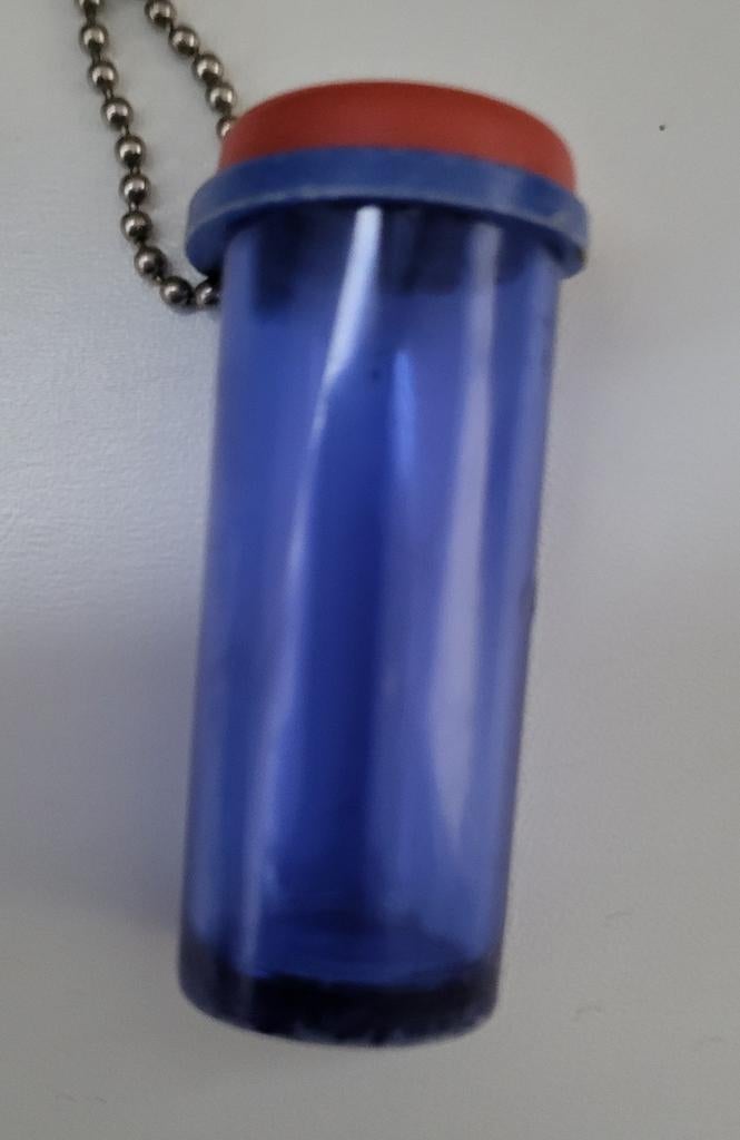 Sleutelhanger Tupperware - Blauw met Rood, Ophalen of Verzenden, Gebruikt, Merk