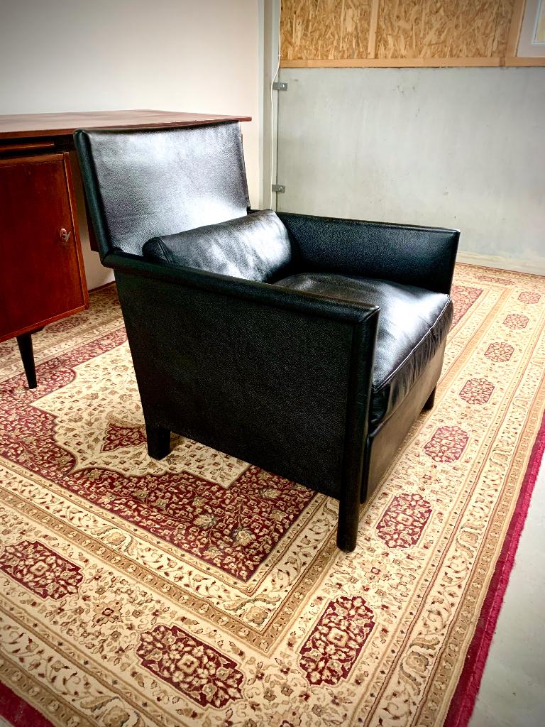 Molteni Vivette fauteuil, Ophalen, Zo goed als nieuw, 50 tot 75 cm, Leer