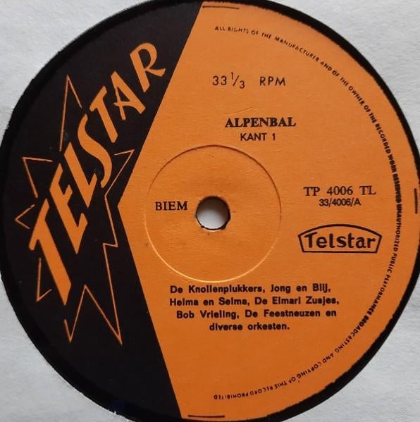 LP - Alpenbal - TELSTAR label, Piccolo, Ophalen of Verzenden, Zo goed als nieuw, 12 inch
