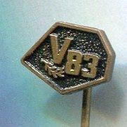 V83 Vredestein koper banden speldje ( H_133a ), Verzamelen, Speldjes, Pins en Buttons, Verzenden, Zo goed als nieuw, Transport