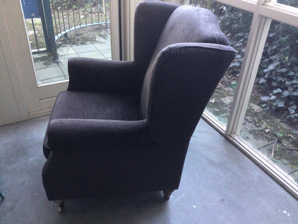 Stoffen bruine fauteuil, Huis en Inrichting, Ophalen of Verzenden, Gebruikt, Stof, 75 tot 100 cm