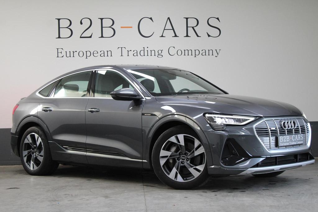 Audi e-tron Sportback 55 quattro 95 kWh SOH 90% - S-Line - B, Automaat, 131 €/maand, Zwart, 95 kWh