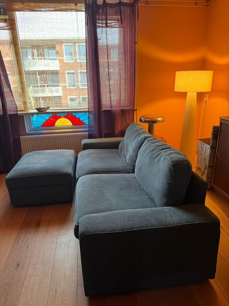 Ikea Kivik 3-zits bank met voetenbank en opbergruimte, Ophalen, Gebruikt, Stof, Modern, Comfortabel